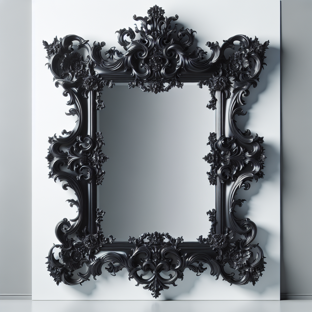 Ikea miroir baroque noir