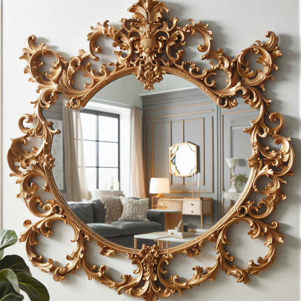 Miroir baroque doré Ikea