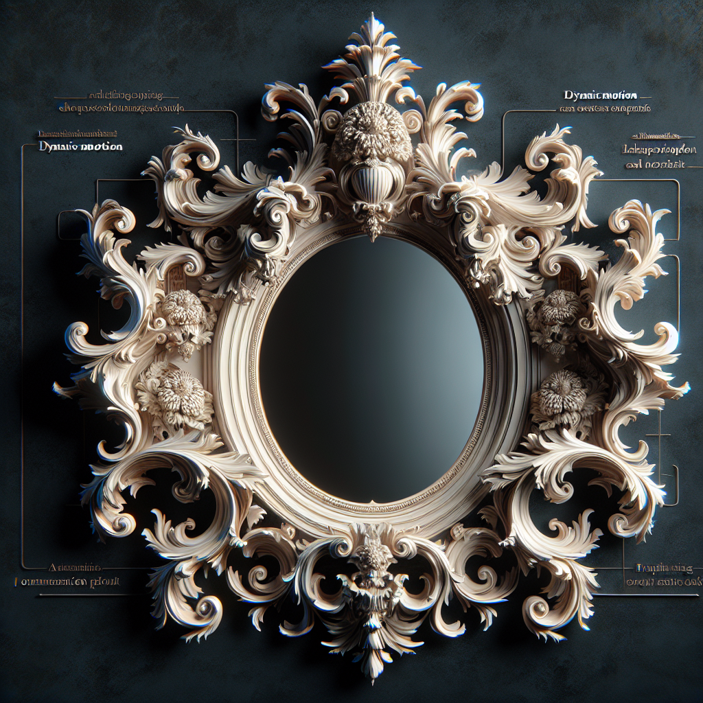 Cadre miroir baroque