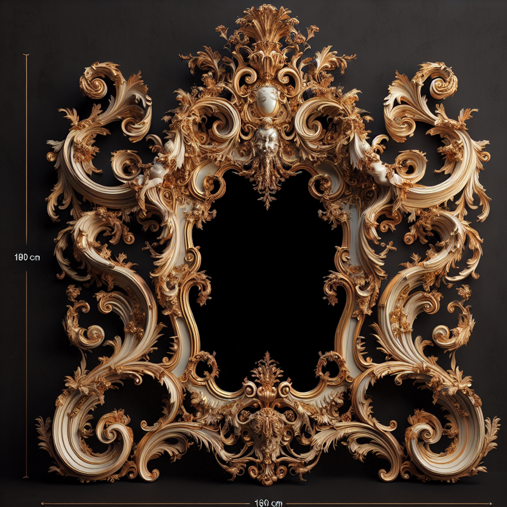 Grand miroir baroque 180 cm