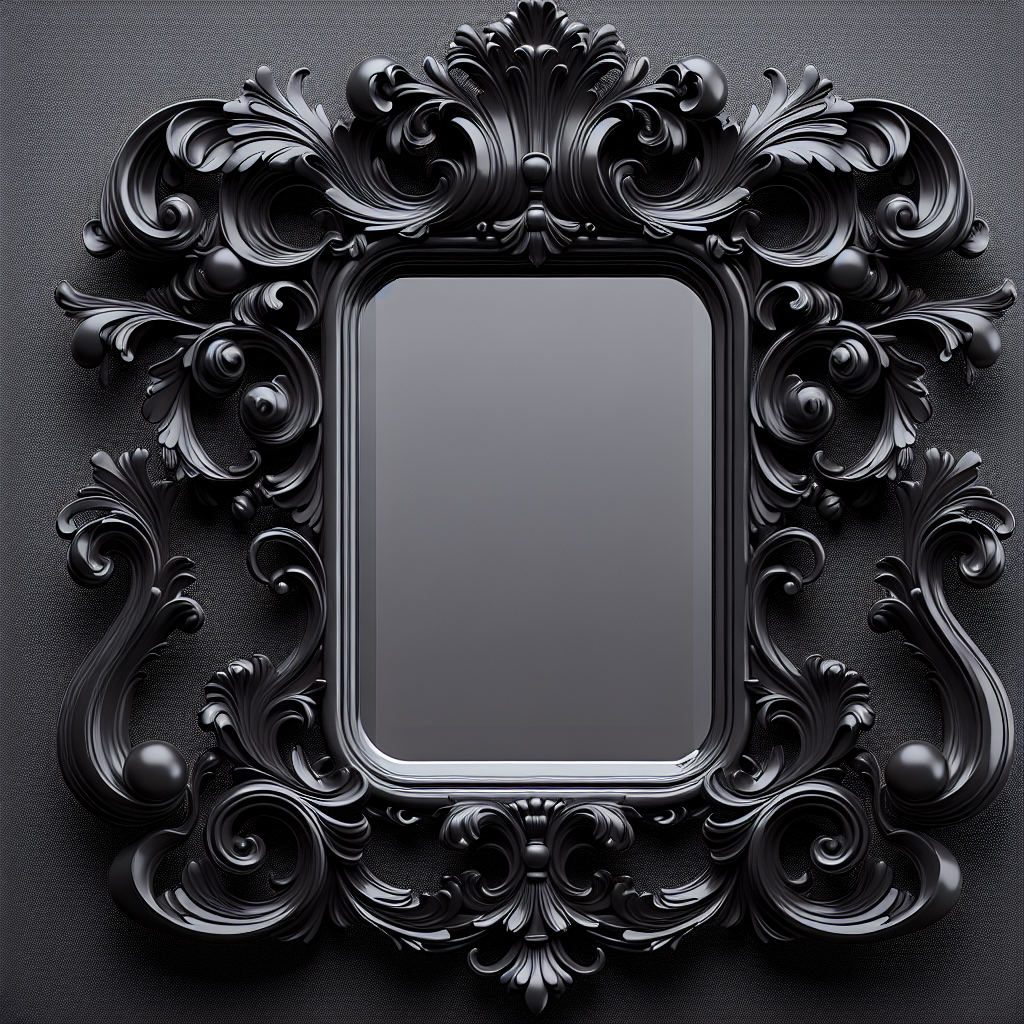 Miroir baroque Ikea noir