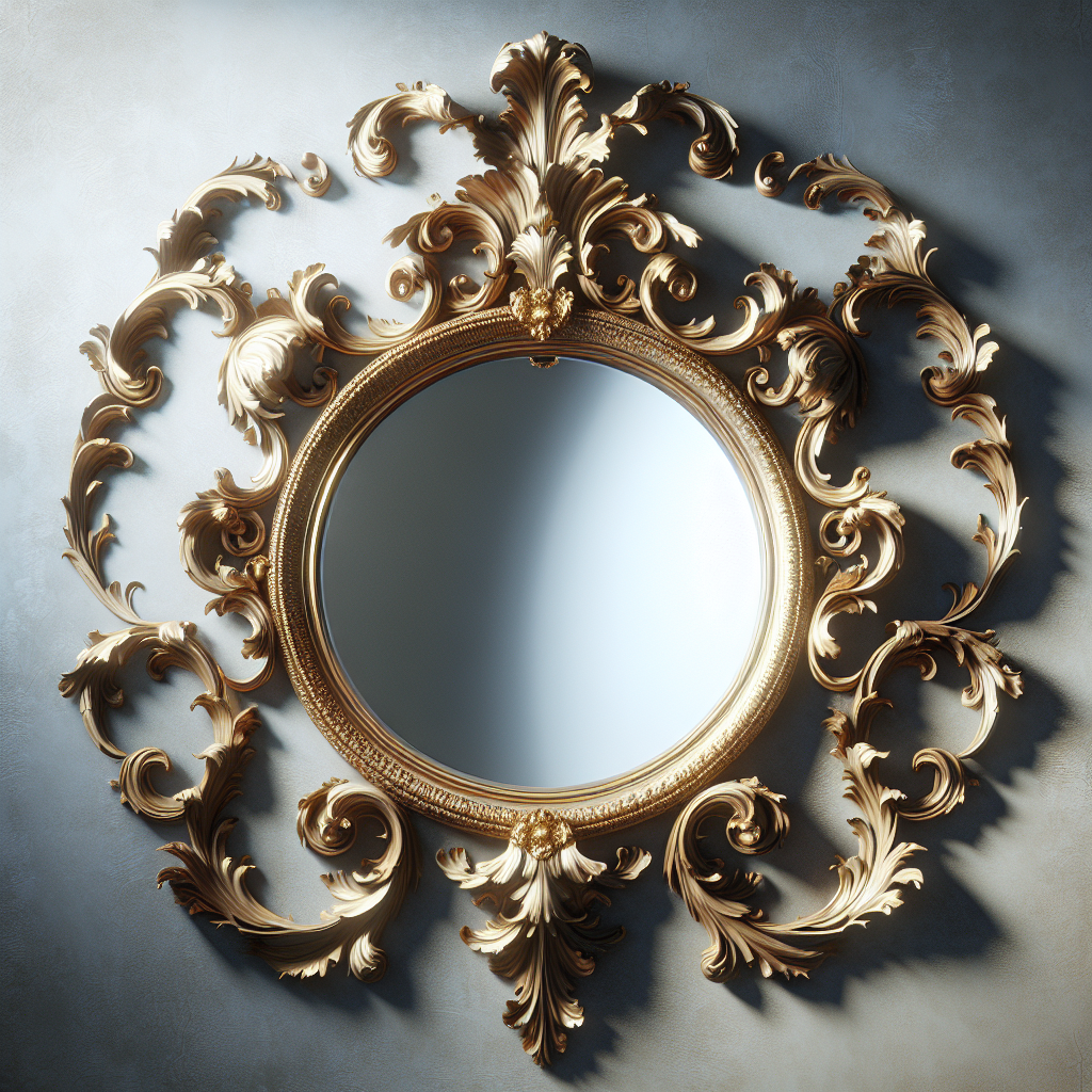 Miroir baroque rond