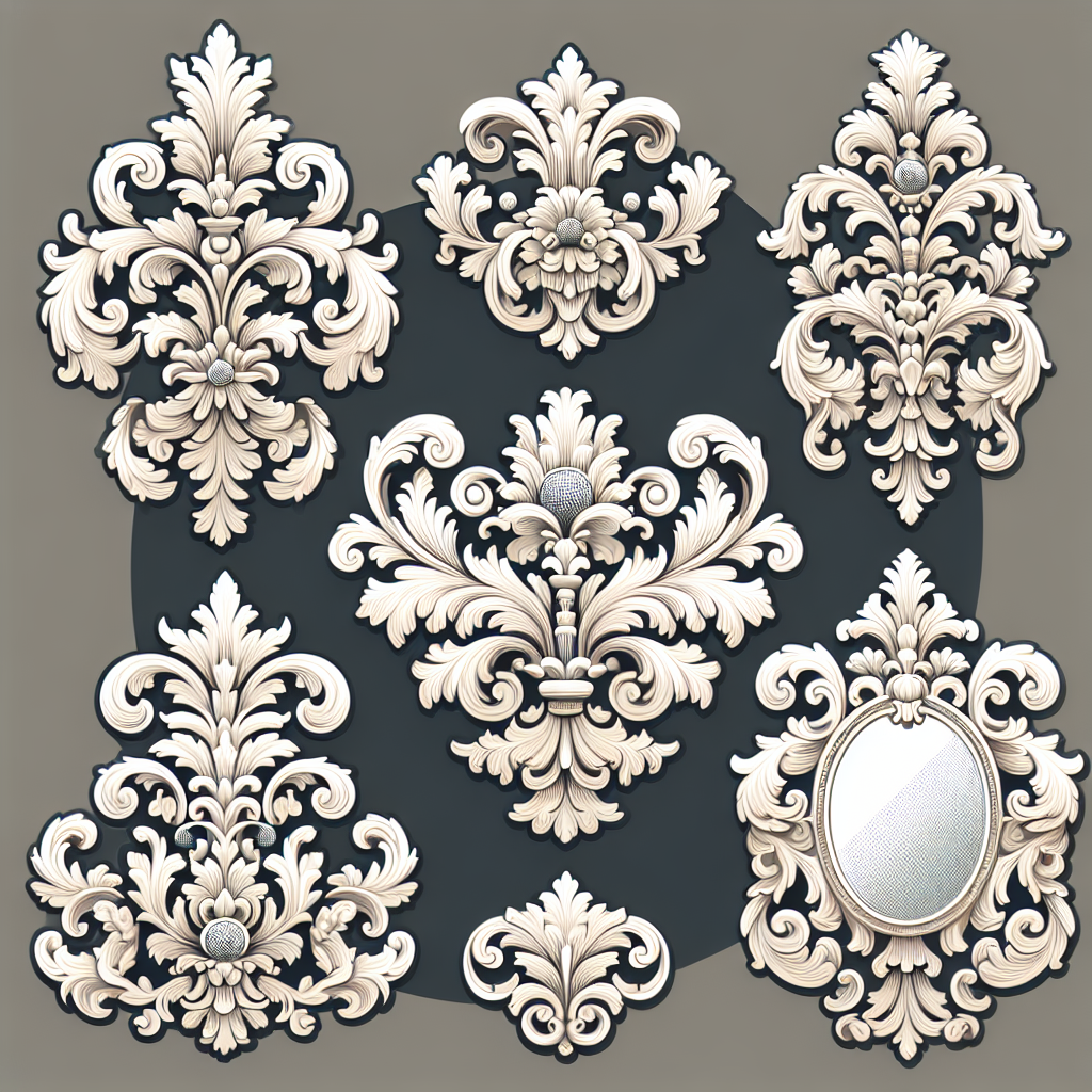 Stickers miroir baroque
