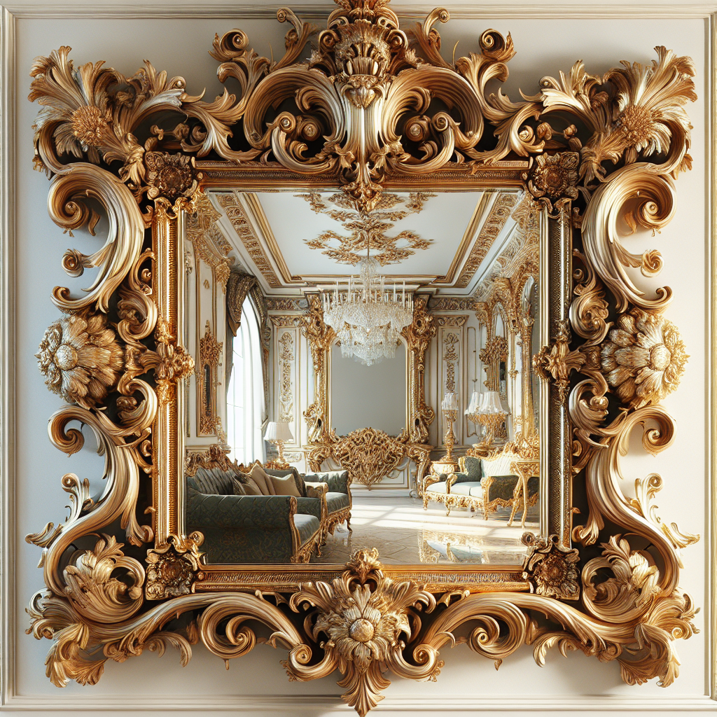 Encadrement miroir baroque