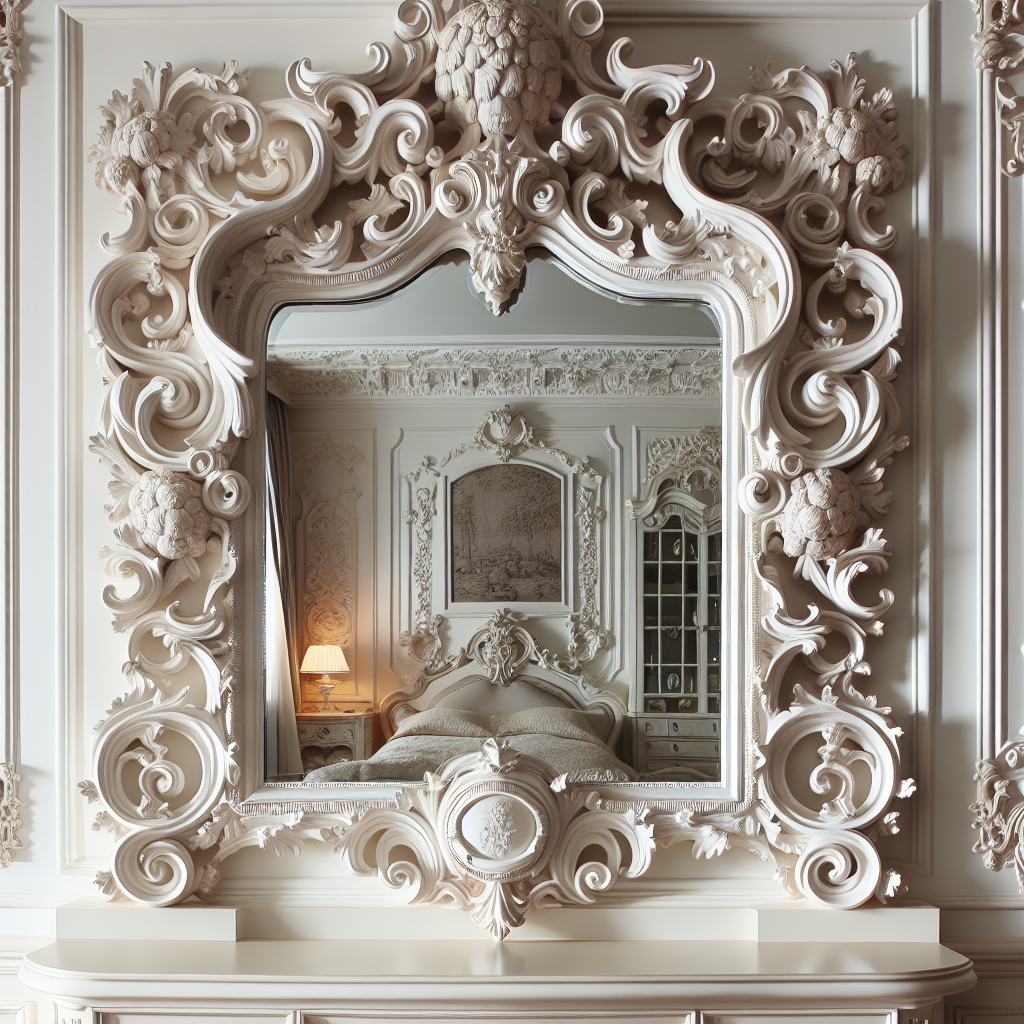 Miroir baroque blanc maison du monde