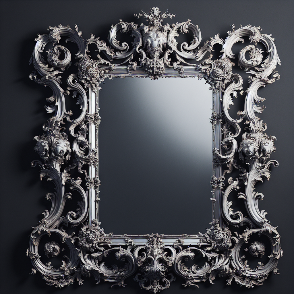 Tres grand miroir baroque