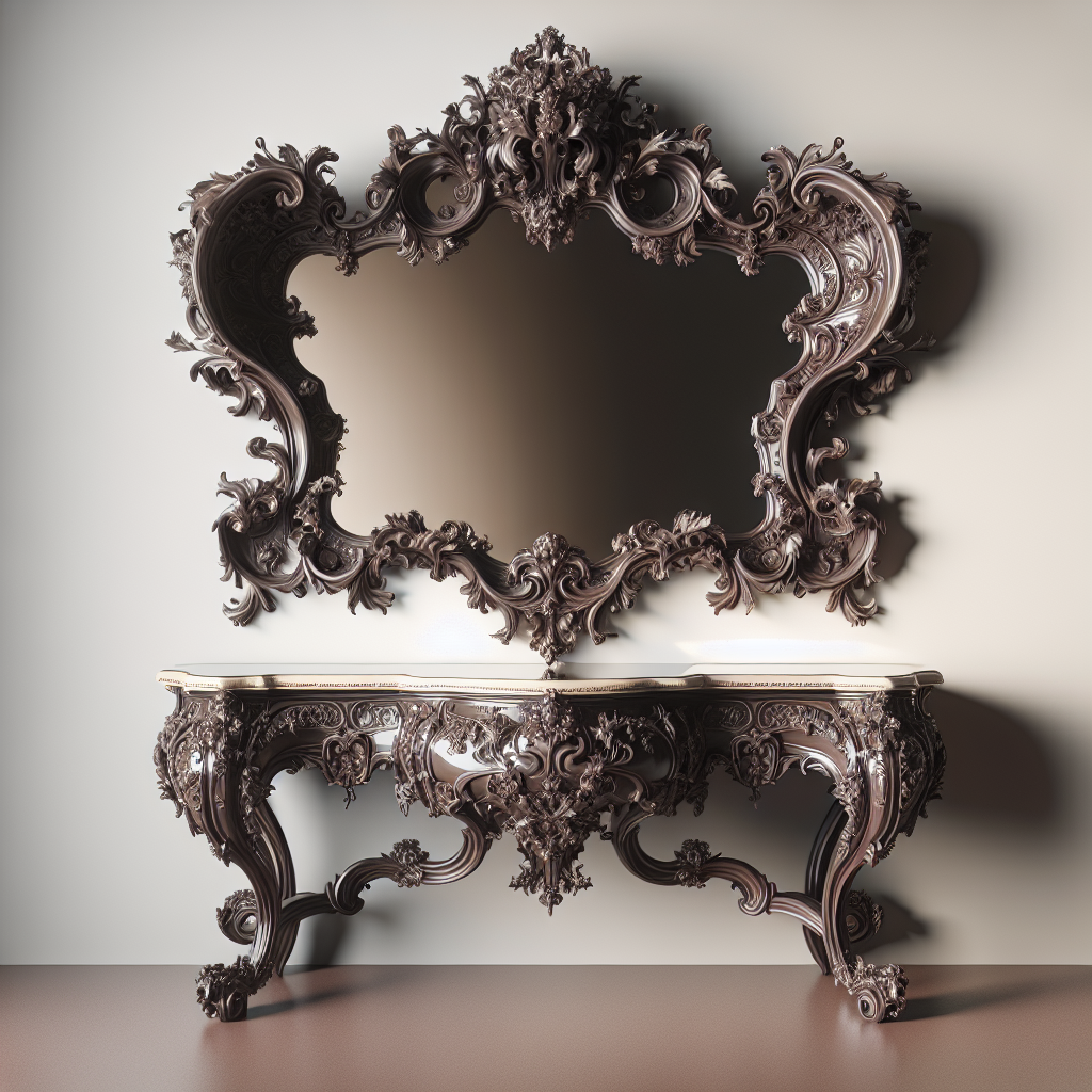 Console miroir baroque