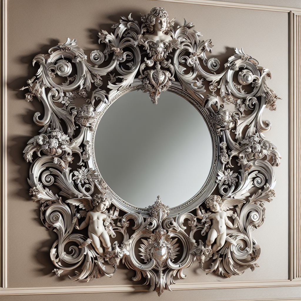 Miroir baroque or