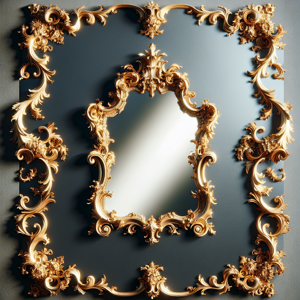 Miroir baroque doré maison du monde