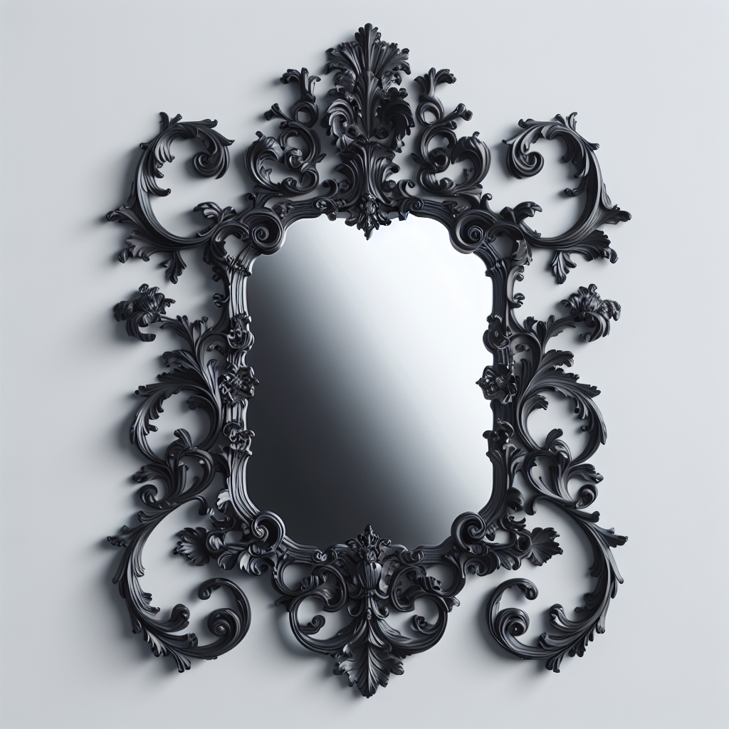 Miroir baroque Ikea noir
