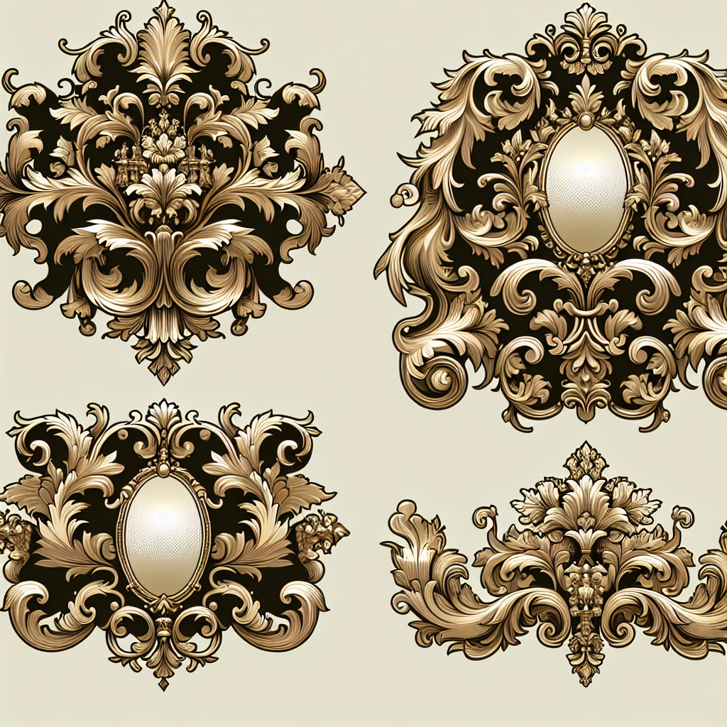 Stickers miroir baroque