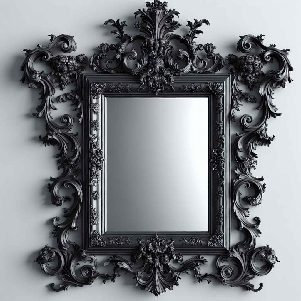 Miroir baroque noir Ikea