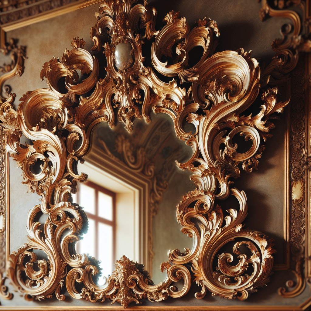 Miroir baroque doré maison du monde