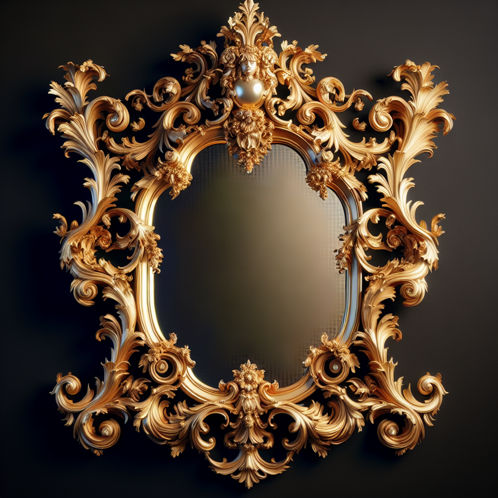 Miroir baroque or