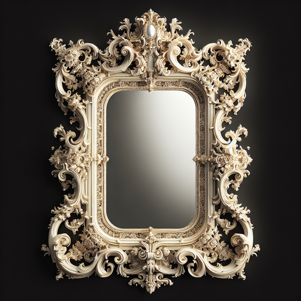 Miroir baroque sans bord