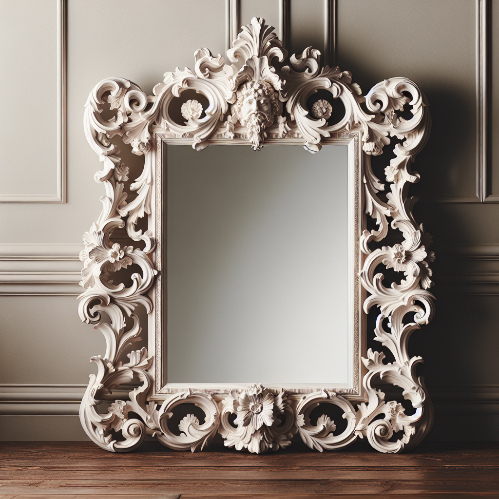 Miroir baroque blanc maison du monde