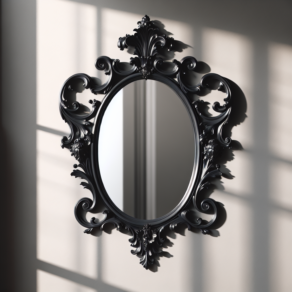 Miroir baroque noir maison du monde