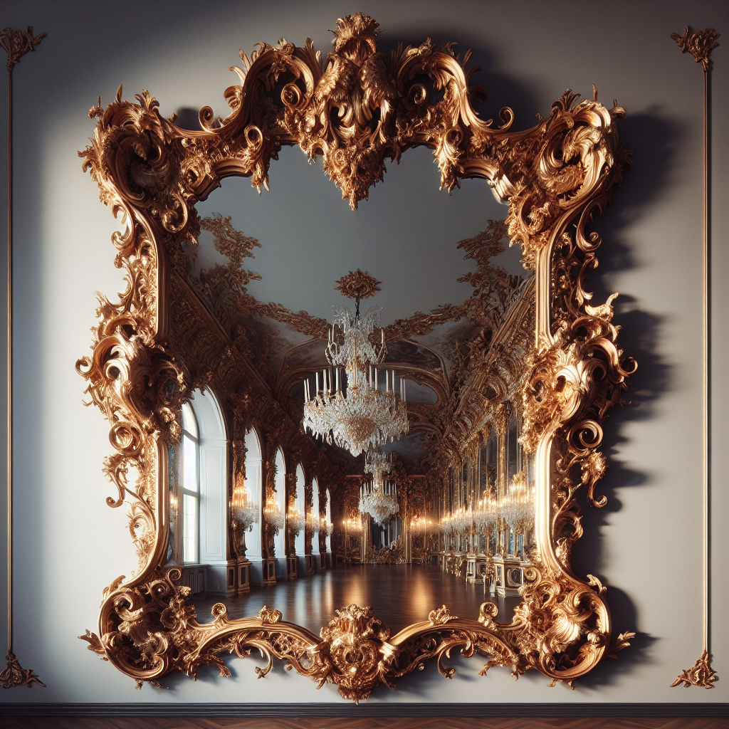 Tres grand miroir baroque